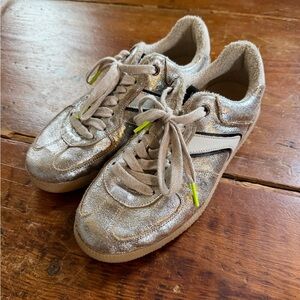 Verbenas Sora Breck Metallic Leather Sneakers Size 37